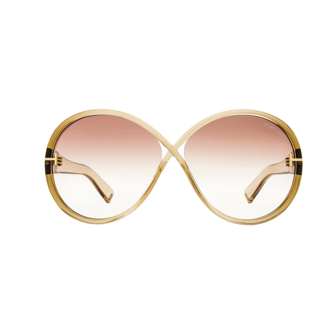 Tom Ford Edie-02 Sunglasses TF1116 45T Transparent Brown 64mm FT1116