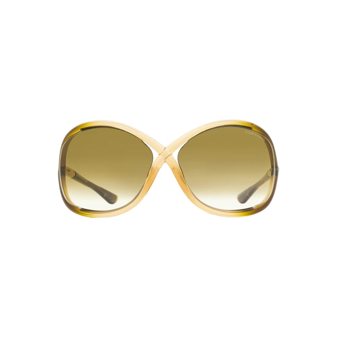 Tom Ford Cross-Bridge Sunglasses TF9 Whitney 74F Transparent Rose 64mm FT0009