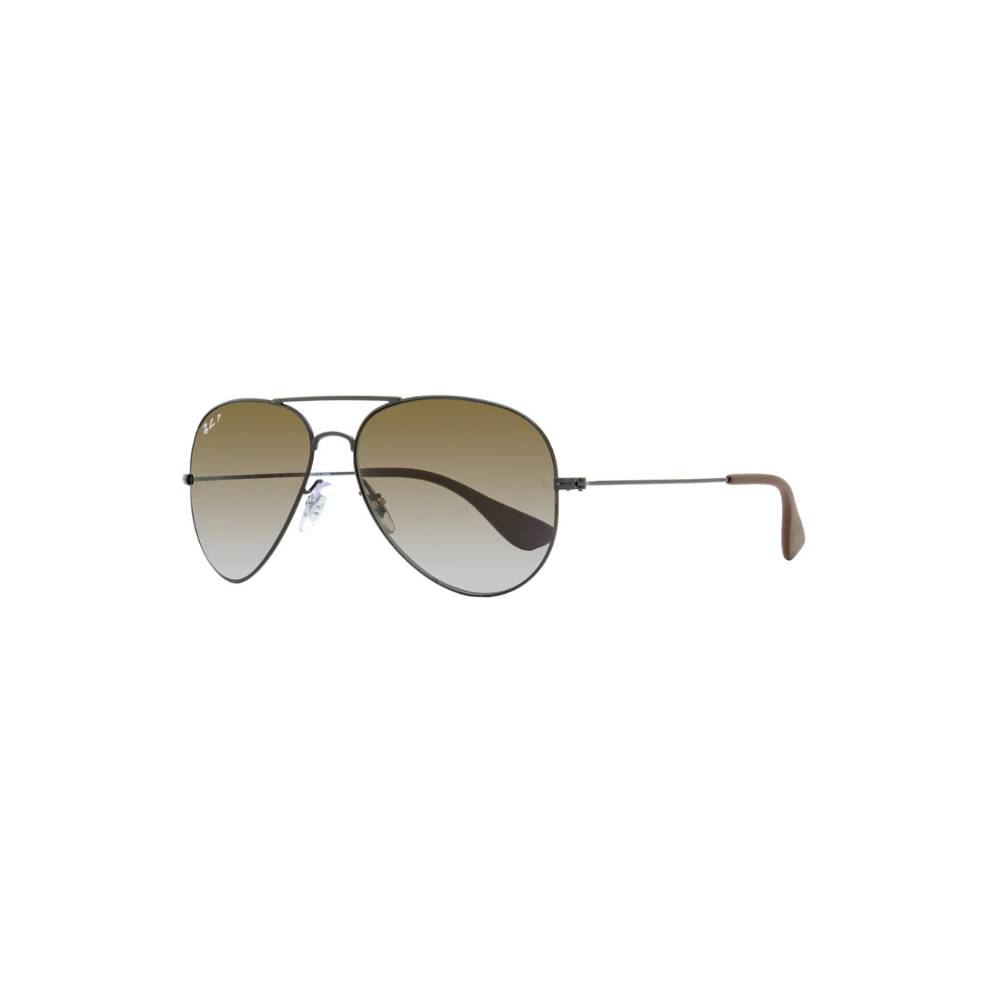 Ray-Ban Pilot Sunglasses RB3558 002/T5 Black/Brown 58mm